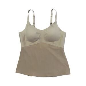 HoneyLove Womens Liftwear Cami Tank Top Size 1X Sand Tan Seamless Shaping V Veck